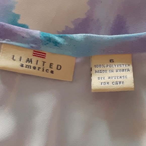 Vintage 90s The Limited watercolor cami dress 6 - Picture 6 of 6